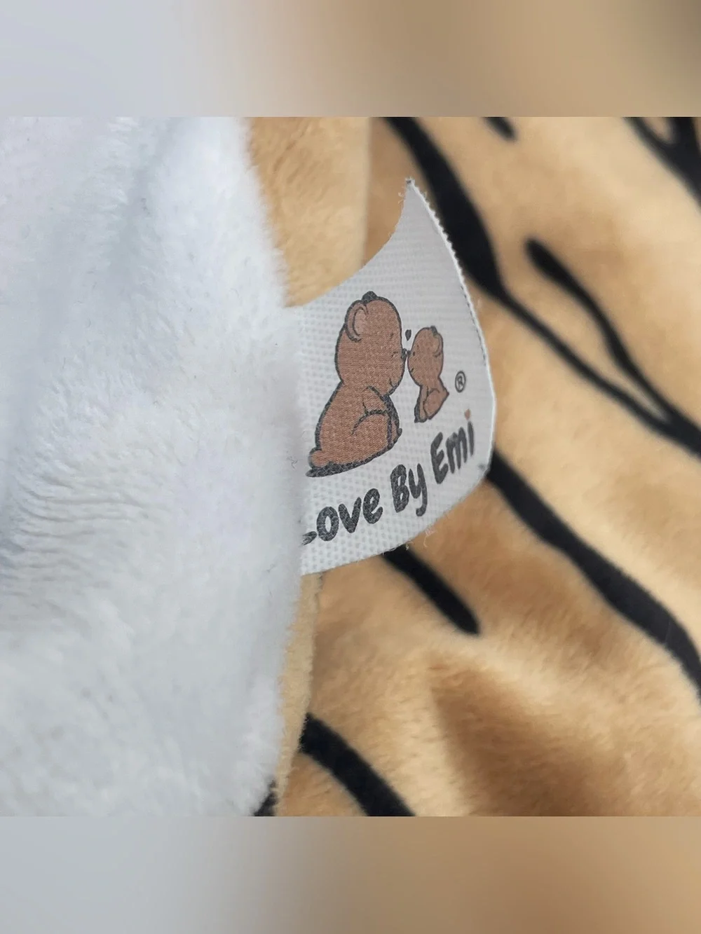 Love By Emi Plush ORANGE TIGER Security Blanket Pacifier Holder Plays  Sounds